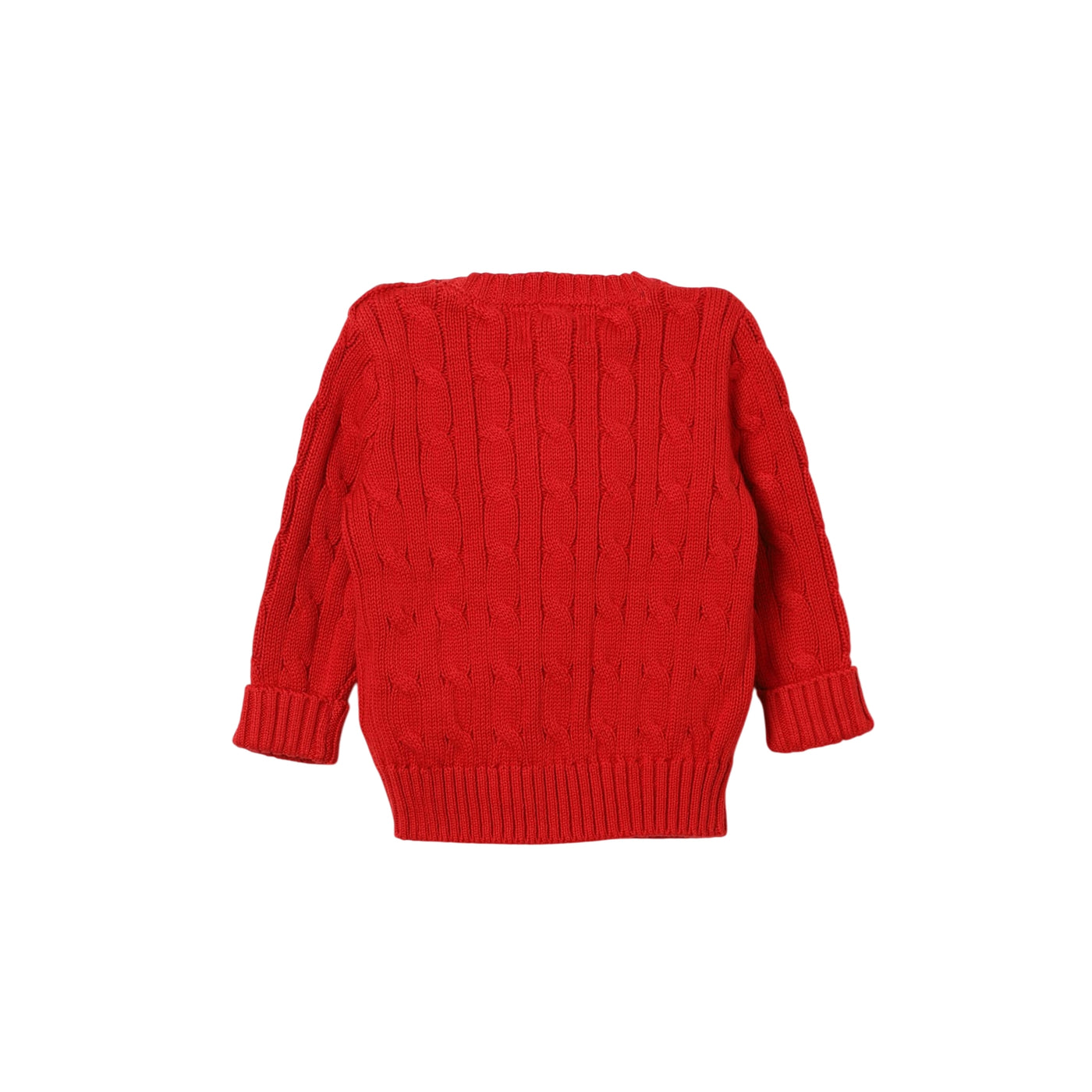 Maglia Neonato in cotone intrecciato rosso retro