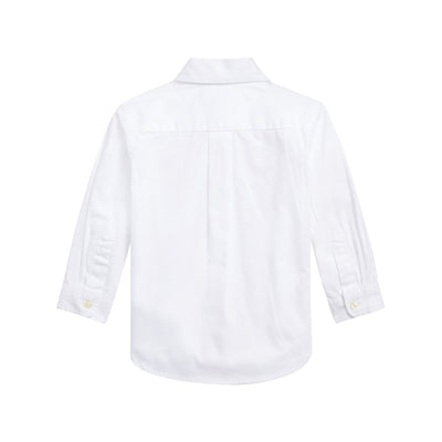 Camicia Neonato Oxford in cotone Bianco retro