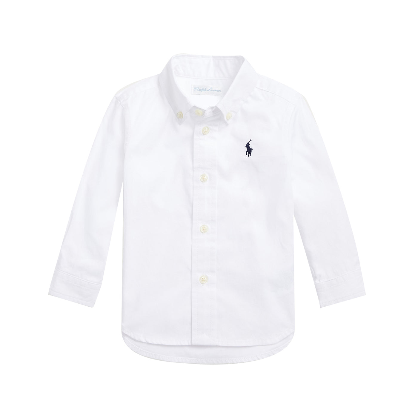 Camicia Neonato Oxford in cotone Bianco