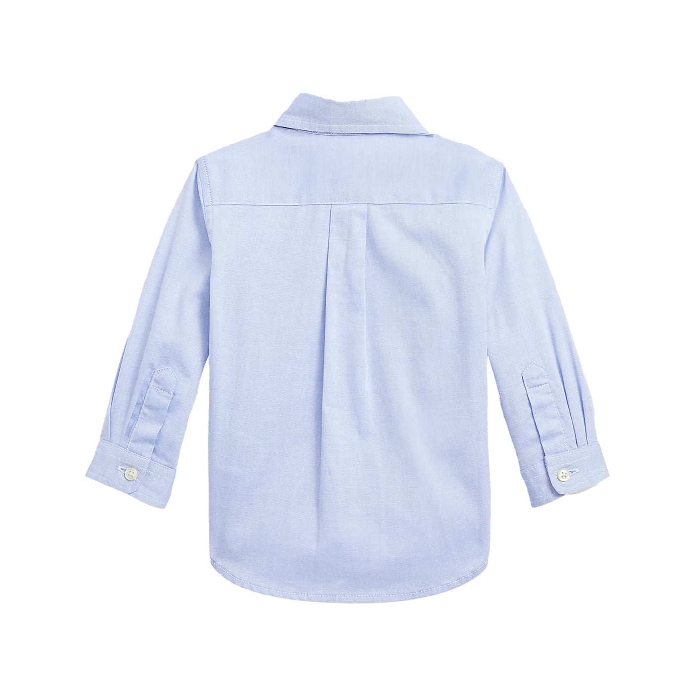 Camicia Neonato Oxford in cotone Celeste retro