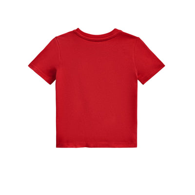 T-shirt Neonato girocollo in jersey di cotone Rosso retro