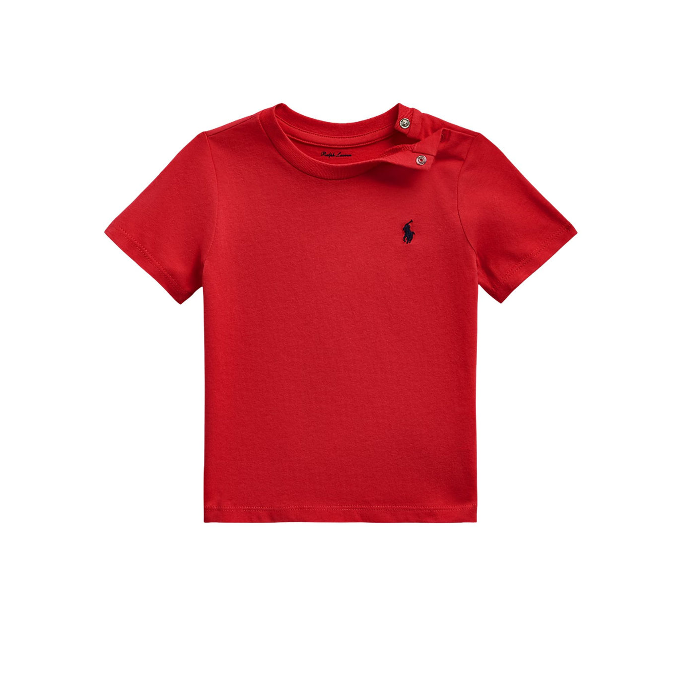 T-shirt Neonato girocollo in jersey di cotone Rosso