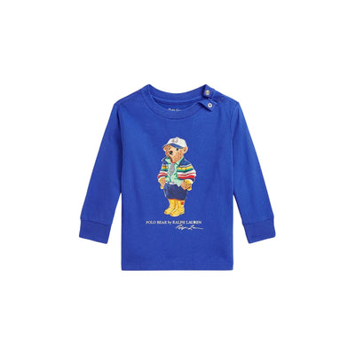 Maglia Blu Neonato con stampa Teddy