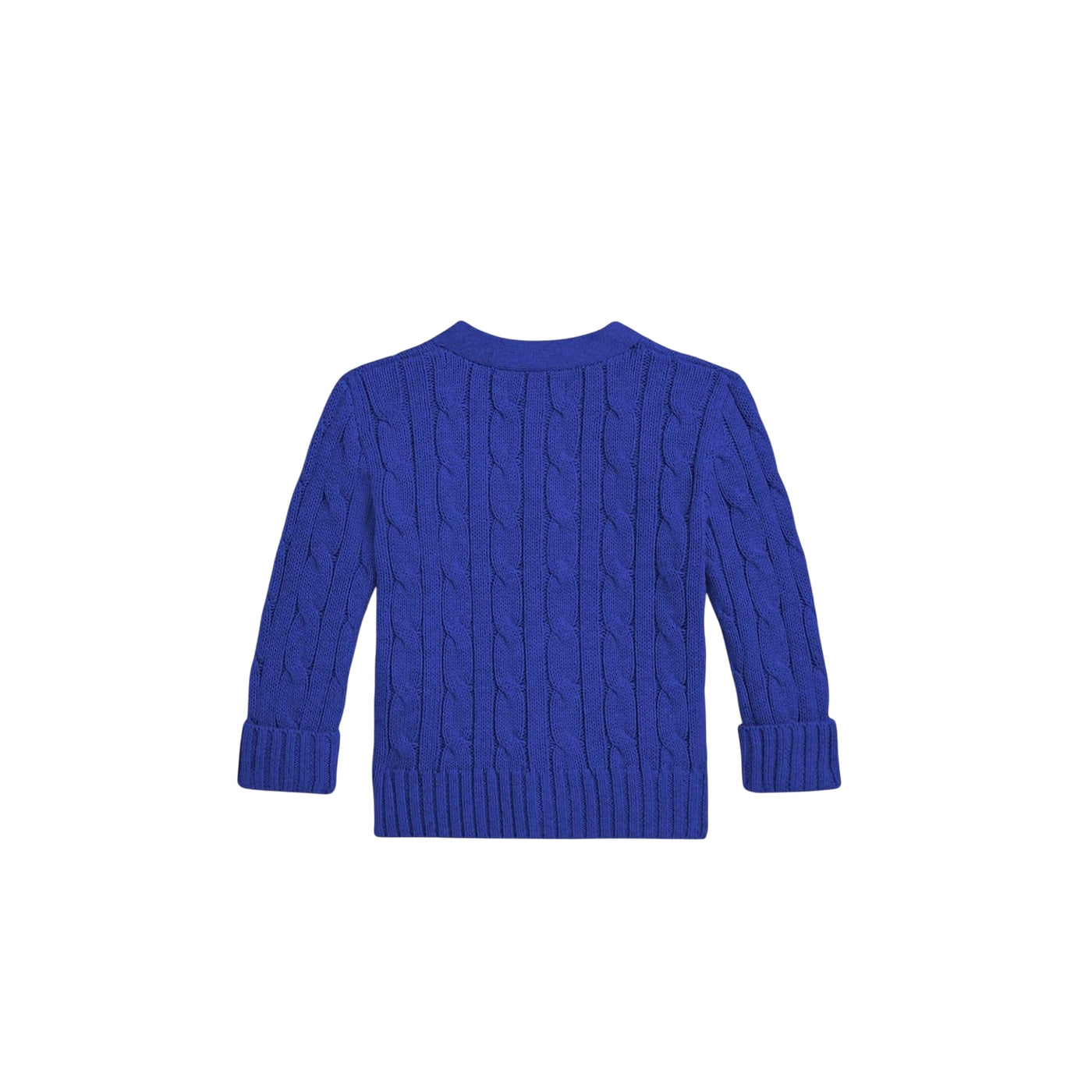 Cardigan Neonato Blu a trecce con bottoni retro