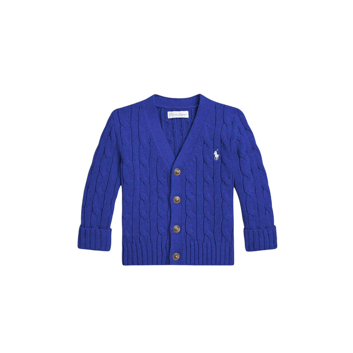 Cardigan Neonato Blu a trecce con bottoni