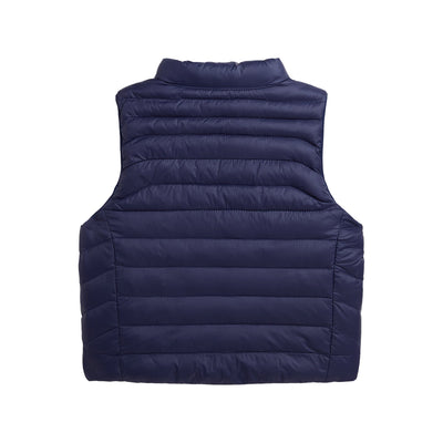 Gilet Neonato trapuntato double-face navy retro