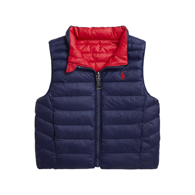 Gilet Neonato trapuntato double-face navy