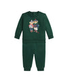 Completo Neonato tinta unita con Polo Bear Verde