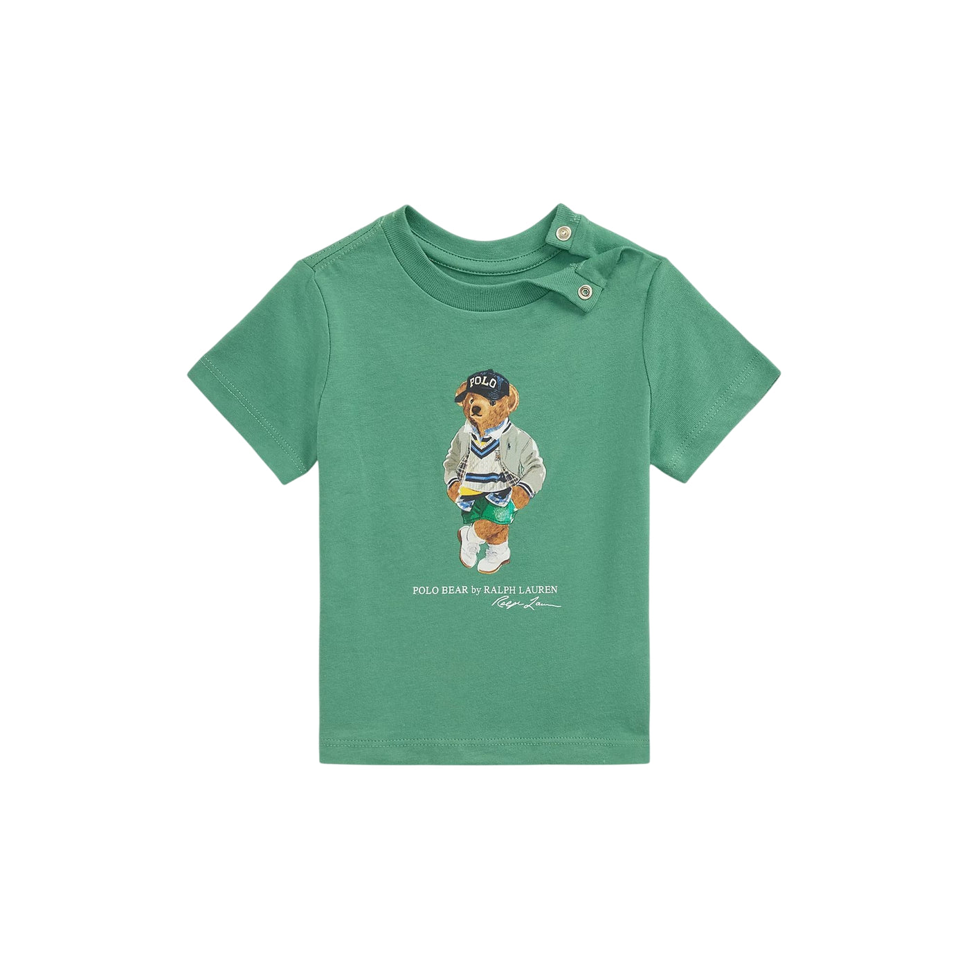 T-shirt Neonato Verde con Polo Bear