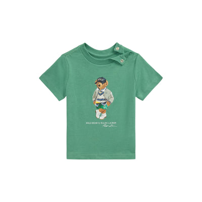 T-shirt Neonato Verde con Polo Bear