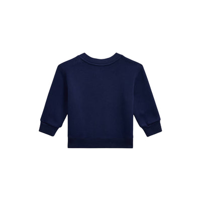 Felpa Navy Neonato con stampa Polo Bear retro