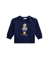 Felpa Navy Neonato con stampa Polo Bear