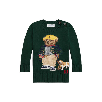 Maglione Neonato con Polo Bear Verde