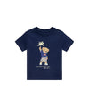 T-shirt Neonato Navy con stampa teddy