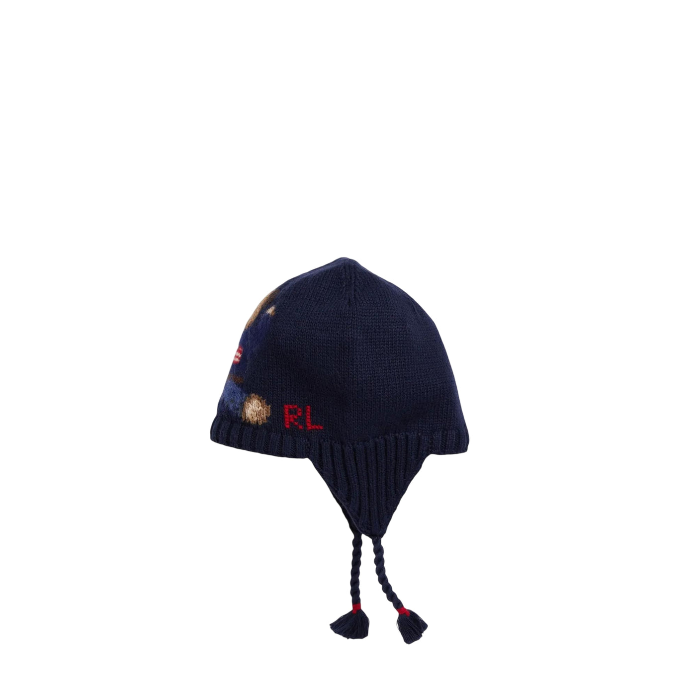 Cappello Neonato in lana con Polo Bear laterale 