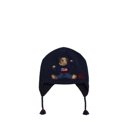 Cappello Neonato in lana con Polo Bear
