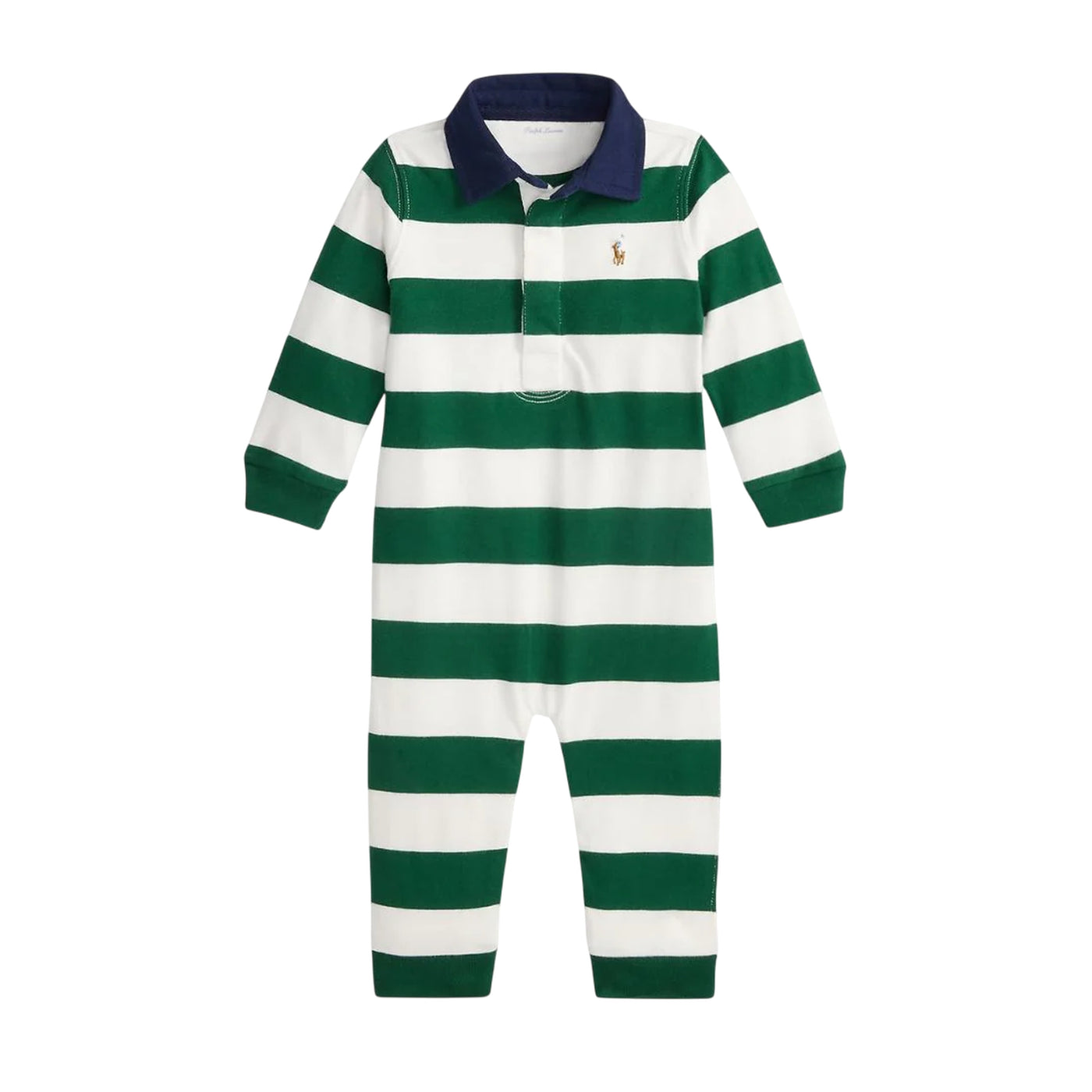 Tutina intera Neonato a righe bianco/verde