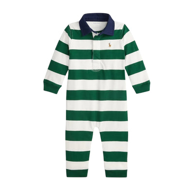 Tutina intera Neonato a righe bianco/verde