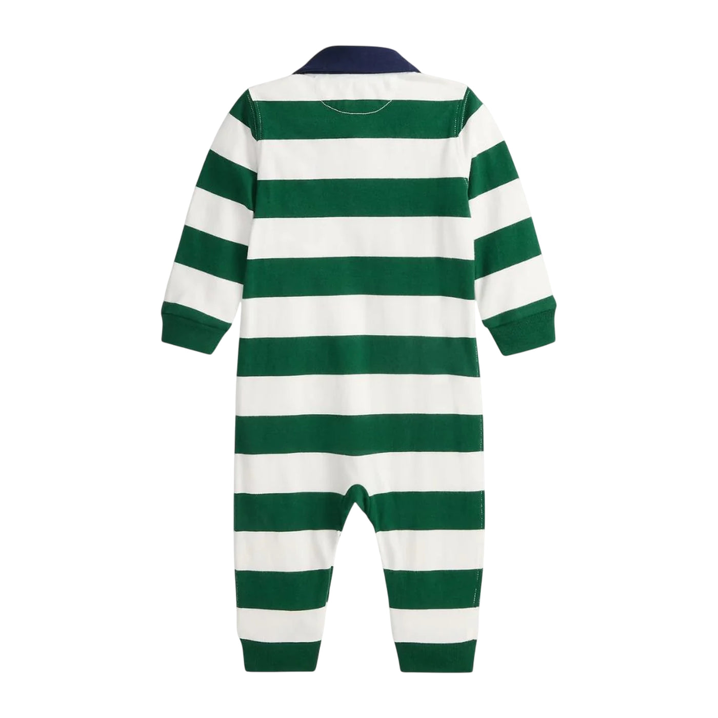 Tutina intera Neonato a righe bianco/verde retro