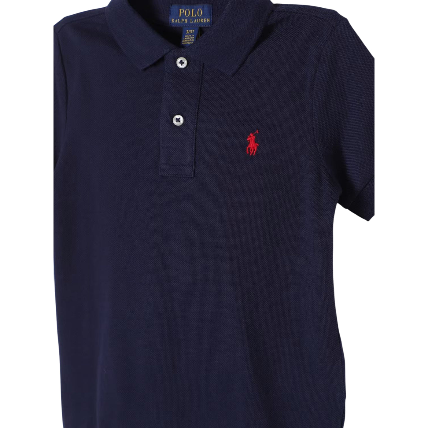 Polo Bambino a maniche corte Navy dettaglio