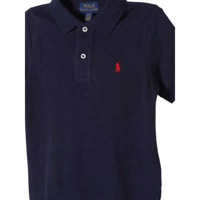 Polo Bambino a maniche corte Navy dettaglio