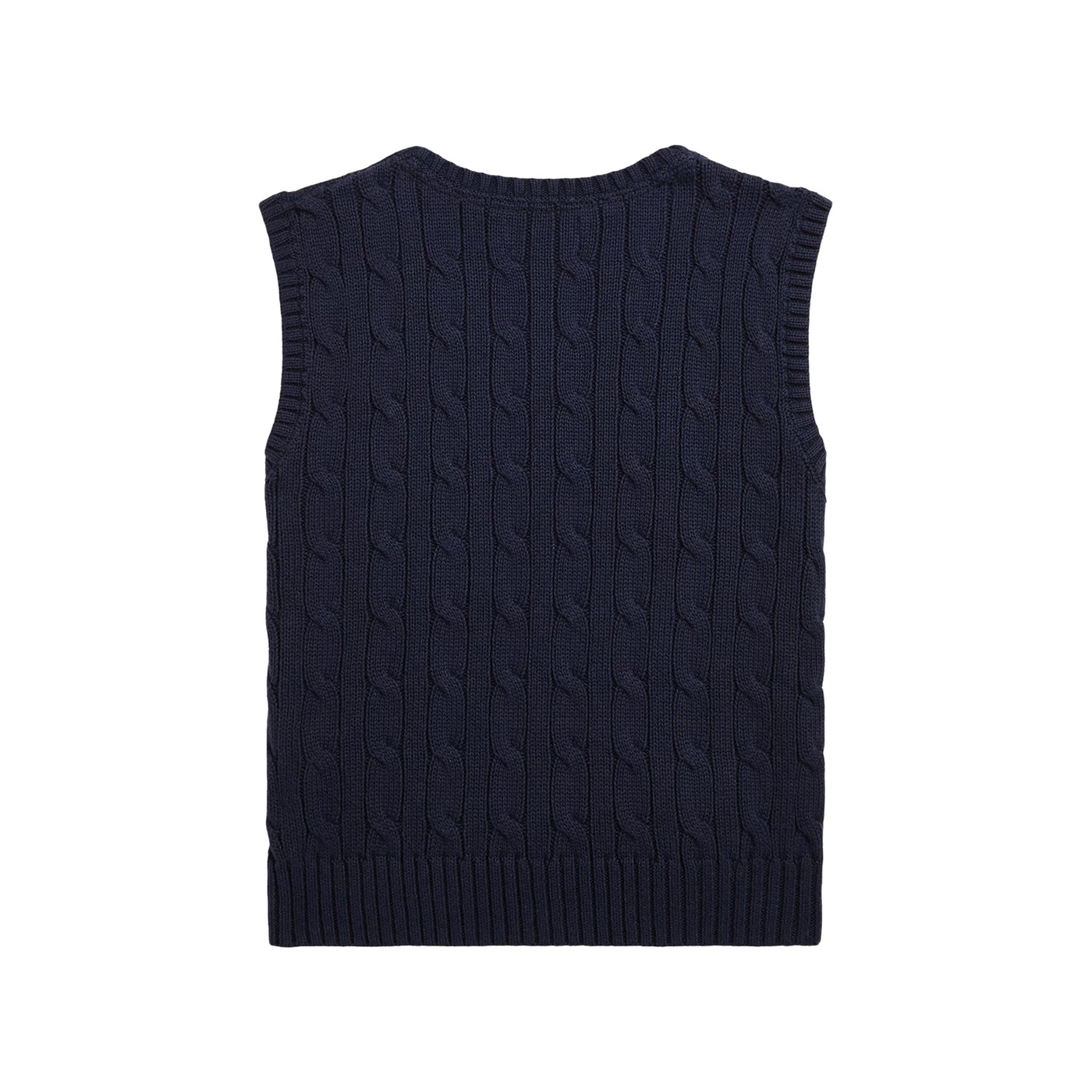 Gilet Bambino in maglia di cotone a trecce retro