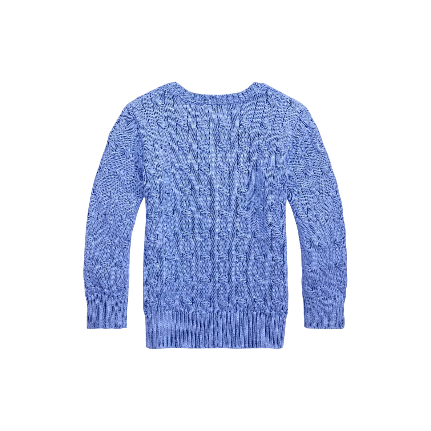 Maglia da bambino in cotone a trecce azzurro retro