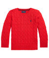 Red Cable Knit Baby Sweater