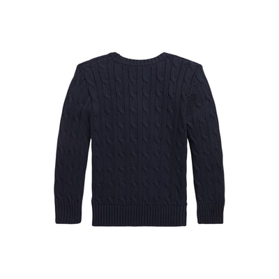 Maglia da bambino in cotone a trecce navy retro