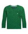 Maglia Bambino a trecce Verde