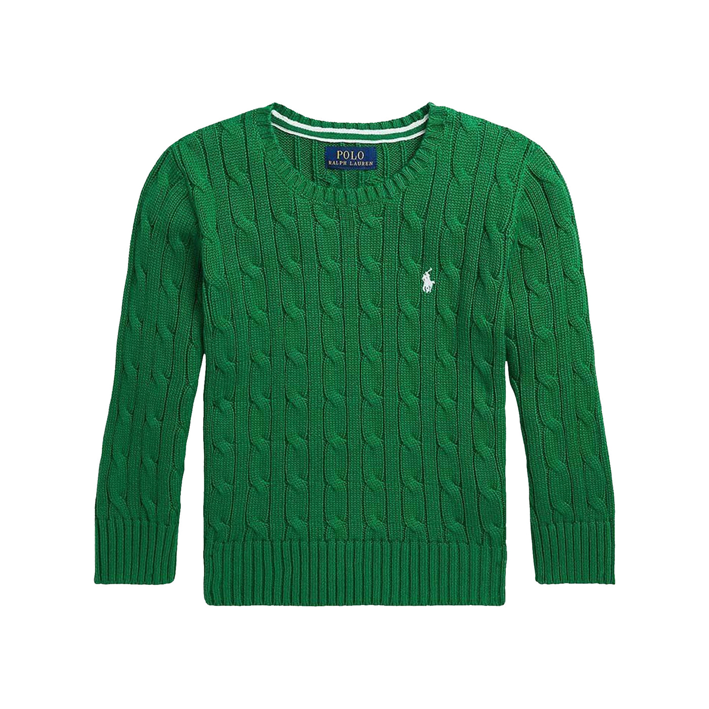 Maglia Bambino a trecce Verde