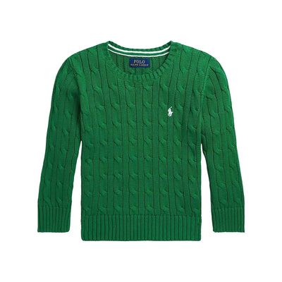 Maglia Bambino a trecce Verde