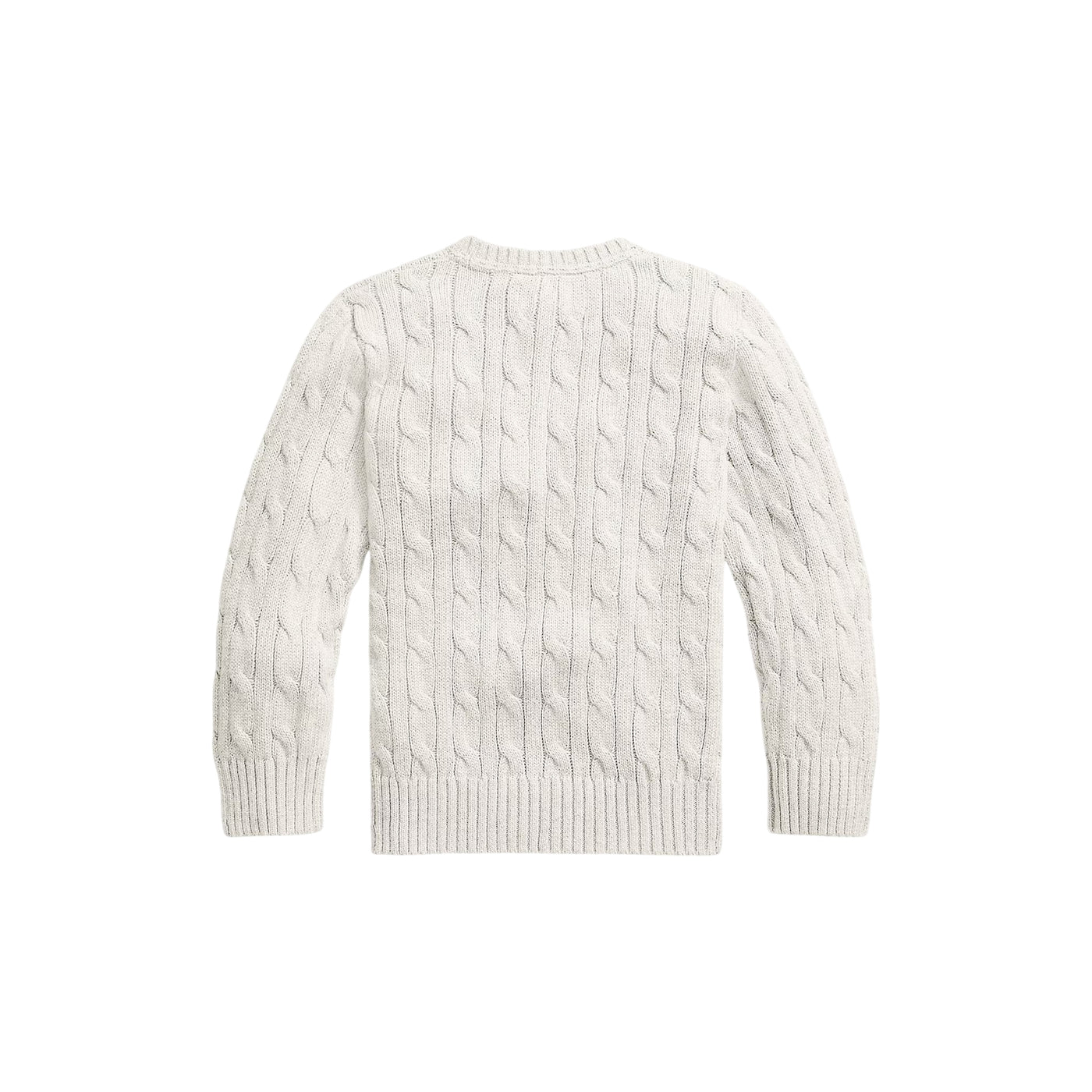 Maglia da bambino in cotone a trecce bianco retro
