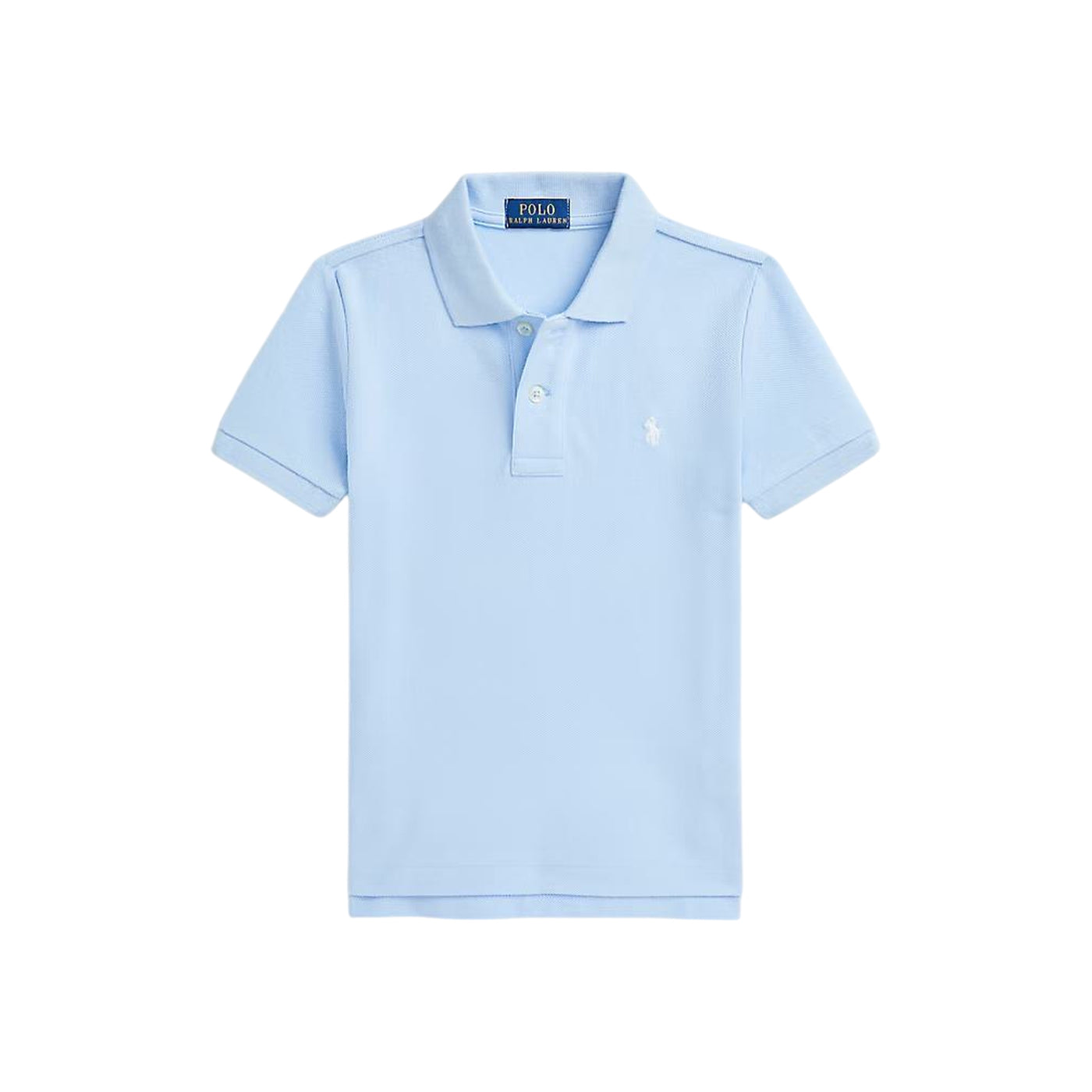 Polo Bambino in piqué tinta unita celeste