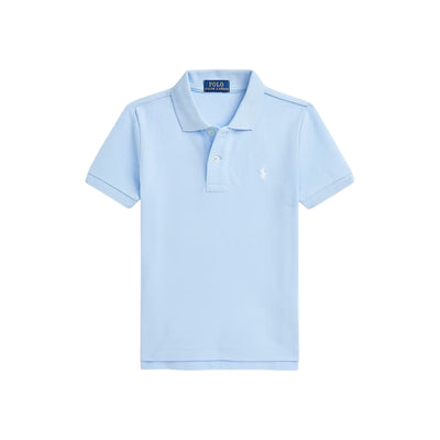 Polo Bambino in piqué tinta unita celeste