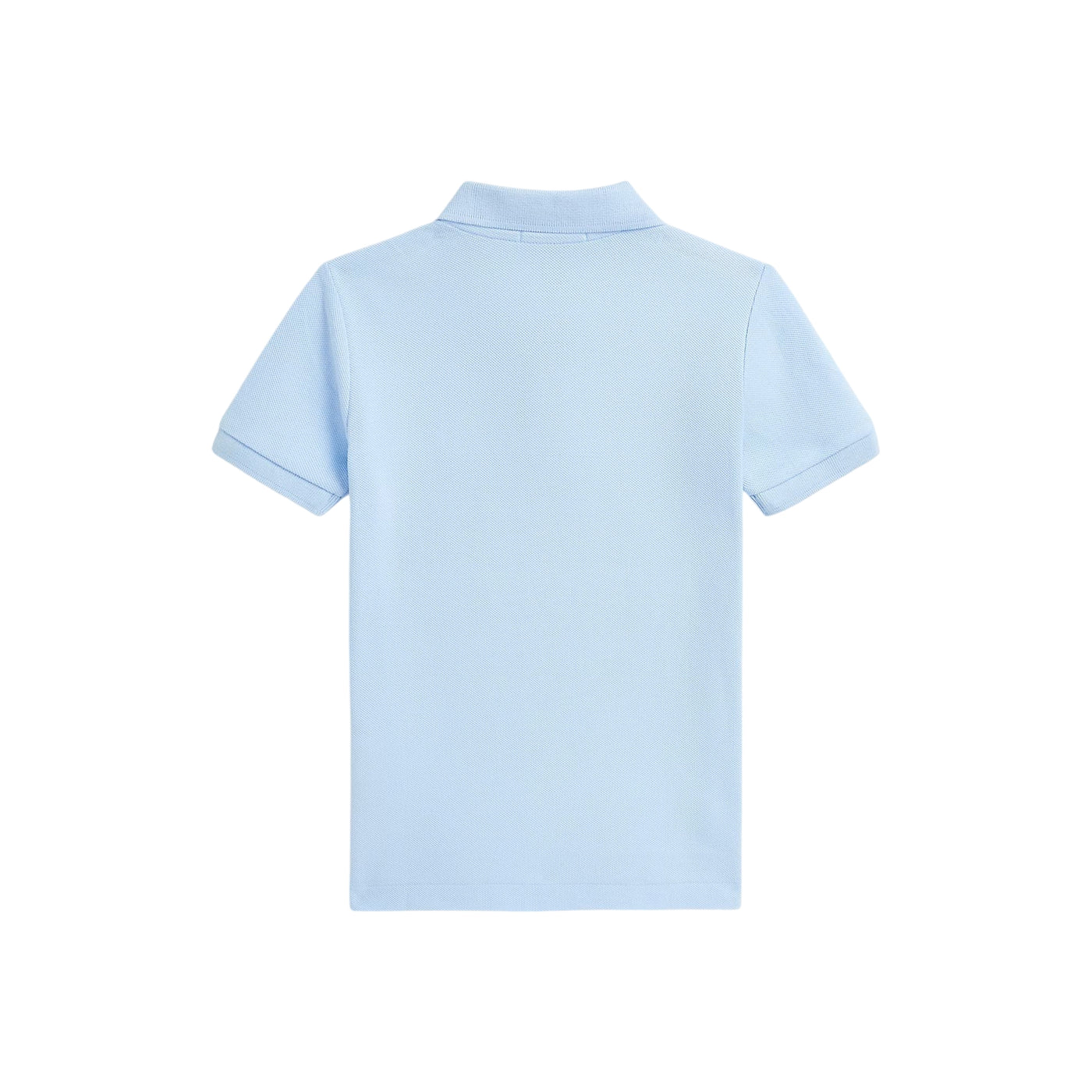Polo Bambino in piqué tinta unita celeste retro