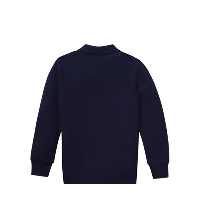 Polo Bambino Navy manica lunga retro