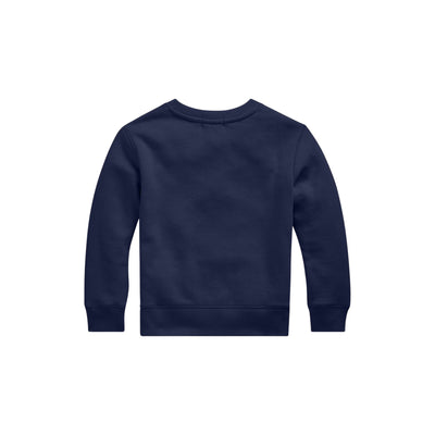 Felpa girocollo da Bambino in Navy retro