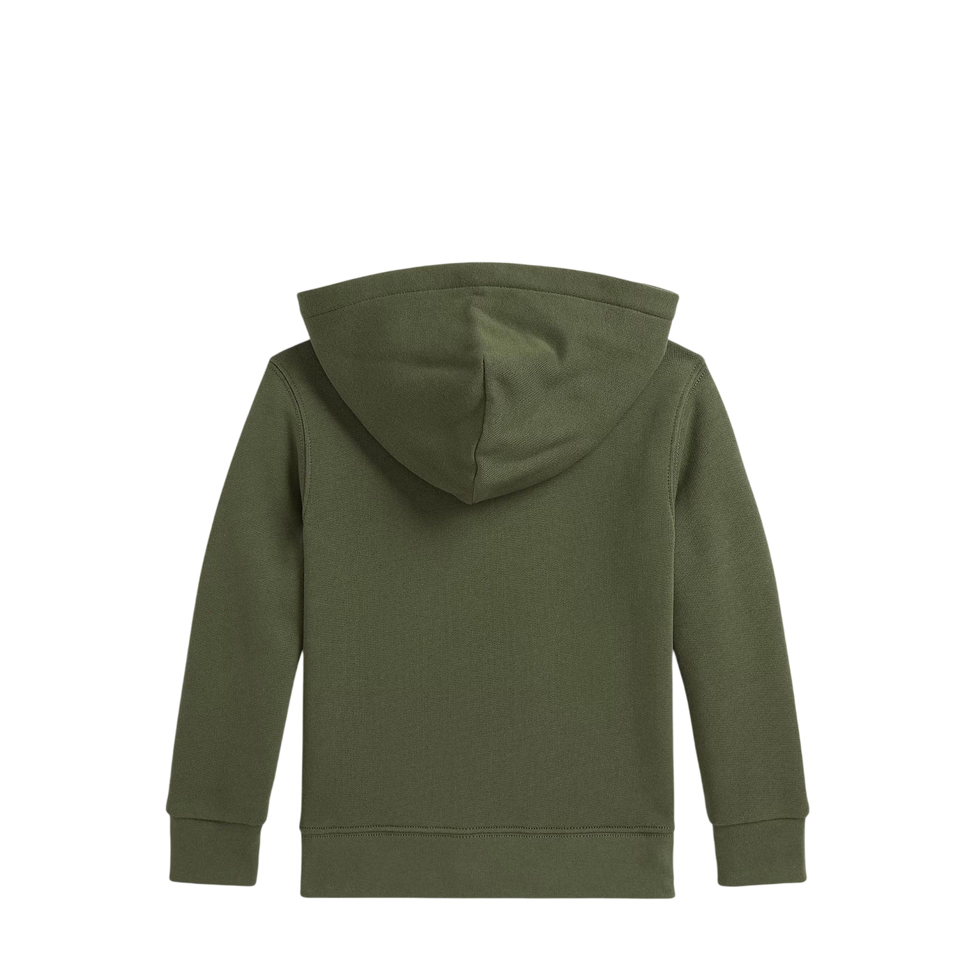 Felpa Bambino con cappuccio e zip Verde oliva retro
