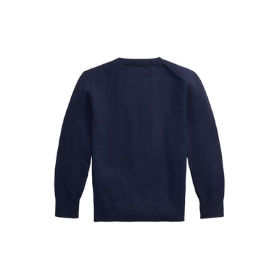 Maglia Girocollo Bambino in cotone navy retro