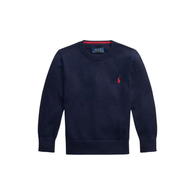 Maglia Girocollo Bambino in cotone navy