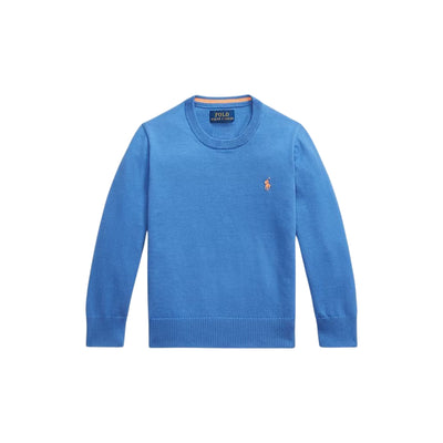 Maglia Girocollo Bambino in cotone azzurro