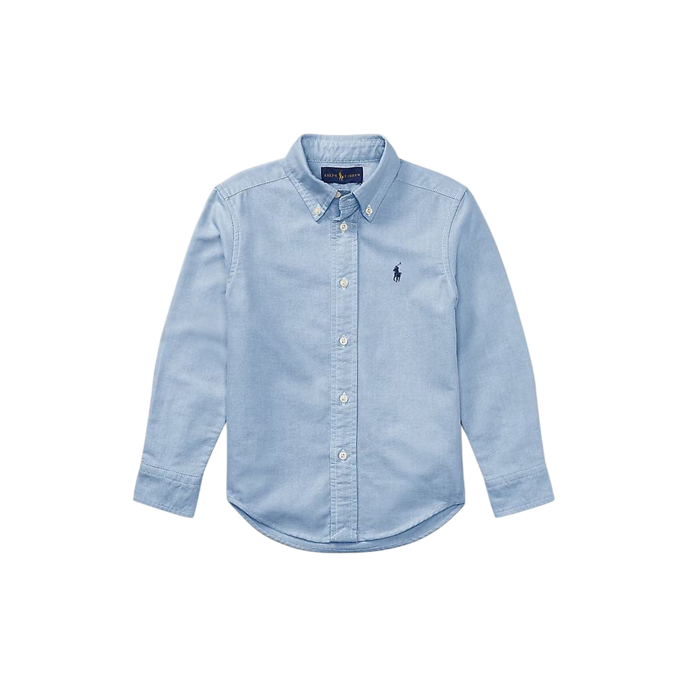 Camicia Oxford Bambino in cotone Slim-Fit Celeste