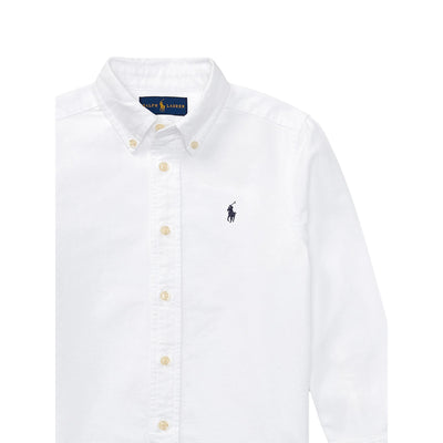 Camicia Bambino Slim fit Bianco dettaglio