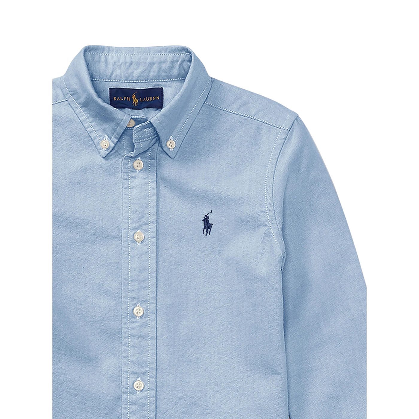 Camicia Bambino Slim fit Blu dettaglio