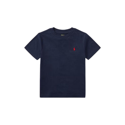 T-shirt Bambino girocollo in tinta unita navy