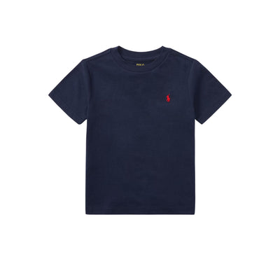 T-shirt Bambino girocollo in jersey di cotone Navy