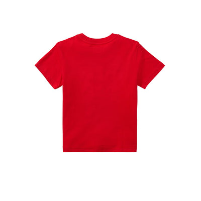 T-shirt Bambino girocollo in jersey di cotone Rosso retro