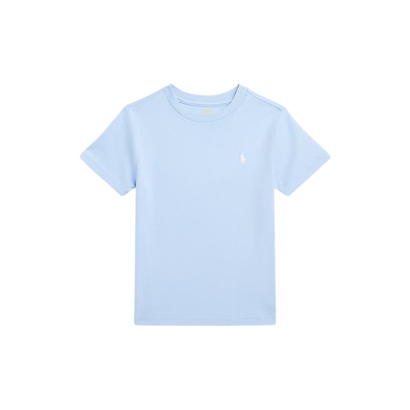 T-shirt Bambino girocollo in tinta unita celeste