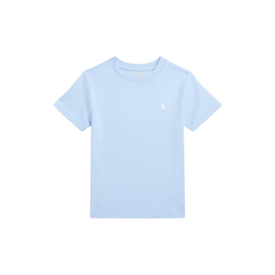 T-shirt Bambino girocollo in tinta unita celeste